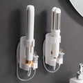 2 Pack Wall Mounted Curling Iron and Hot Tool Organizer: Hair Dryer, Curler, and