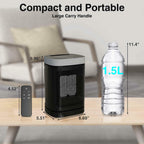 Small Portable Space Heater for Indoor Use - with 70°Rotating Feature, JIBUFI