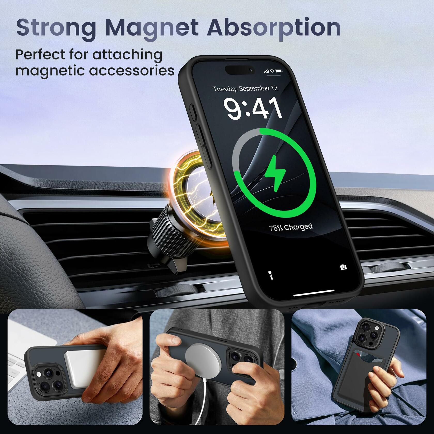 GolbinBox for iPhone 14 Pro Max Case, Compatible with Magsafe, Built-in