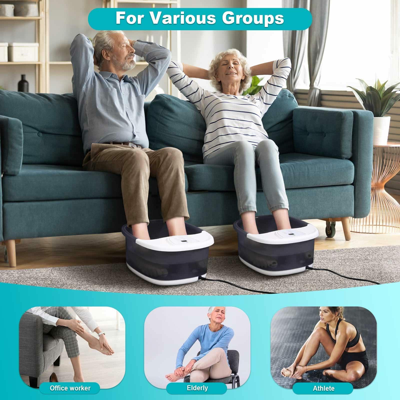 ECARBME Foot Spa Bath Massager with Heat, Foot Bath with 22 Massage Rollers,
