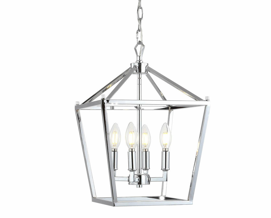 JONATHAN Y JYL7436C Pagoda Lantern Dimmable Adjustable Metal LED Pendant Classic