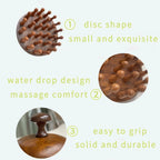 sanlusan Wooden Scalp Massager｜Bamboo Brush for Hair Growth｜Wooden Hair