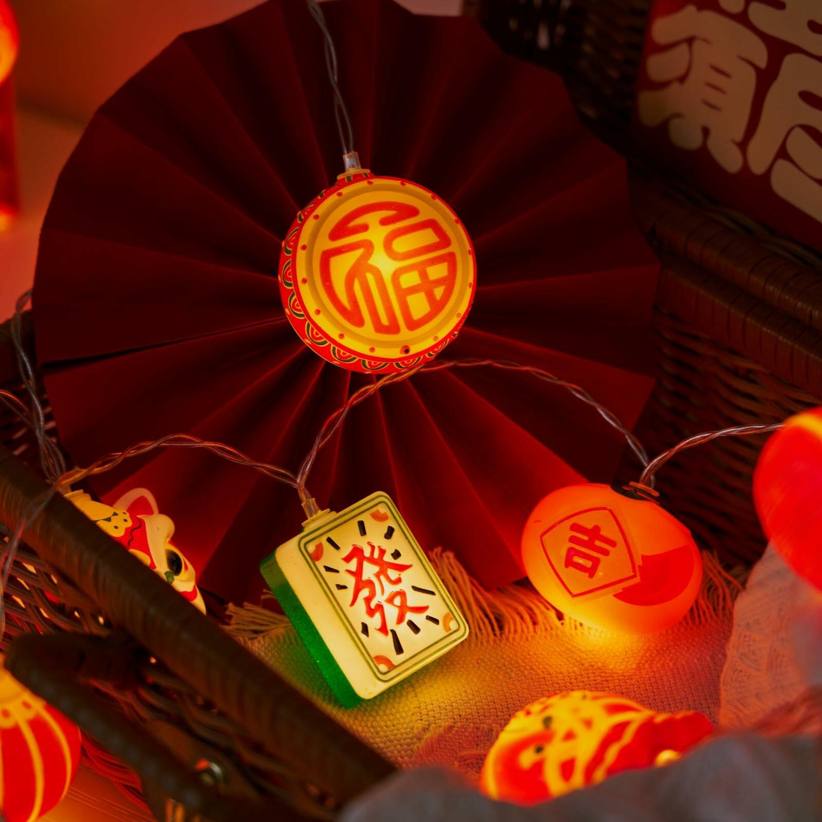 LOLStar Chinese New Year Decorations 2026, Lunar New Year String Lights 20 LED