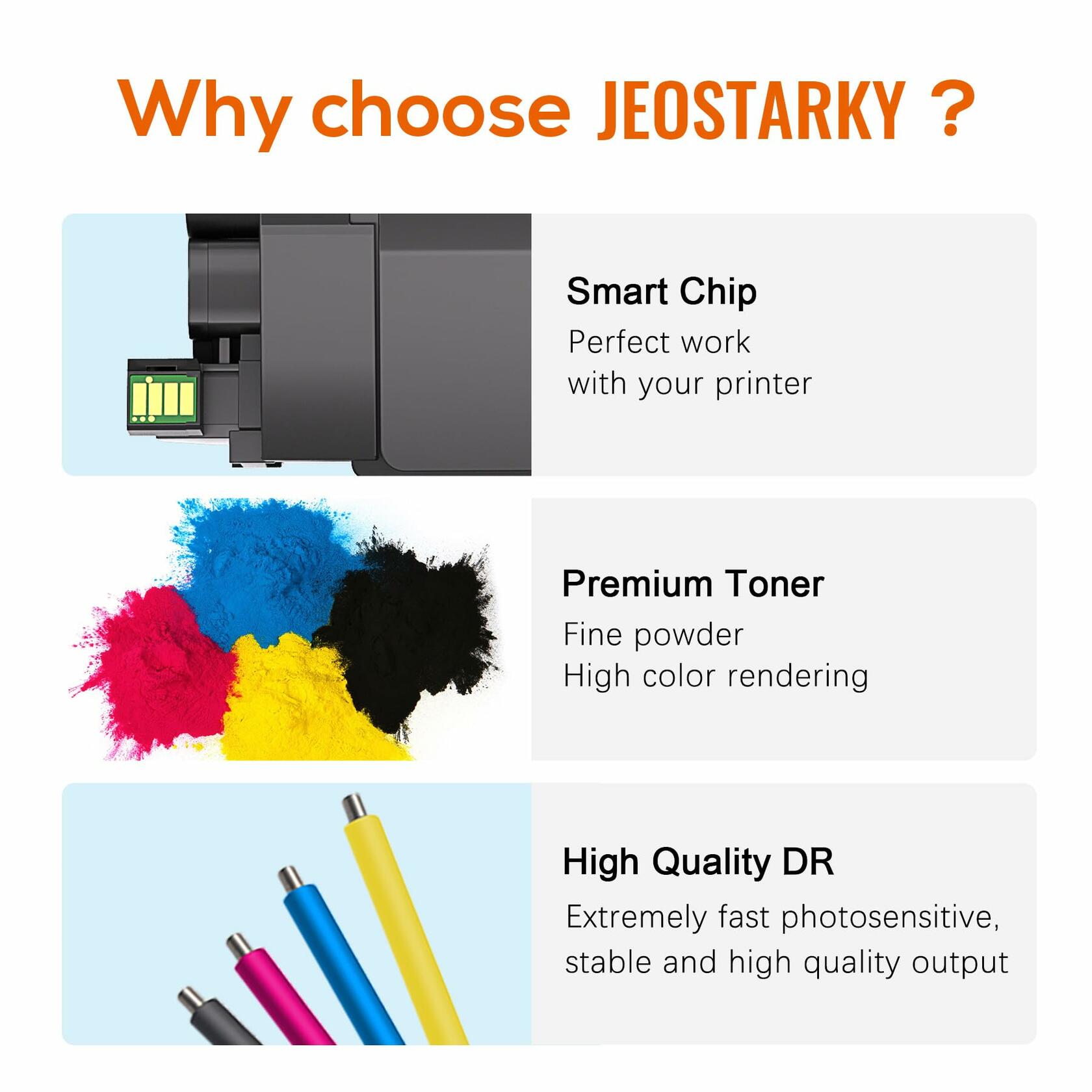 Jeostarky TN229XL TN229 Toner 5-Pack High Yield Replacement for Brother TN229