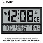 Sharp Atomic Clock - Never Needs Setting! –Easy to Read Numbers - Indoor/Outdoor