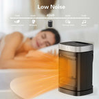 Small Portable Space Heater for Indoor Use - with 70°Rotating Feature, JIBUFI