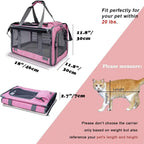 OPEN BOX - GAPZER Pet Carrier for Large and Medium Cats, Soft-Sided Pet Carrier
