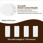 8 Pack Shower Curtain Weights, Rubber Covered Magnetic Curtain Weights, Shower