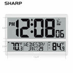 Sharp Atomic Clock - Never Needs Setting! –Easy to Read Numbers - Indoor/Outdoor