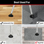Door Stoppers Security Bar 2 Pack - Heavy Duty Door Jammer - Adjustable Sliding