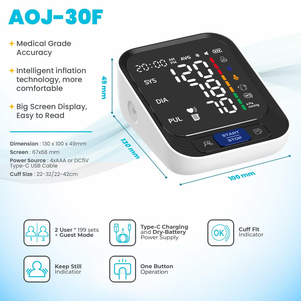 Blood Pressure Monitor - Automatic Blood Pressure Machine for Home Use - Large