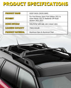 AUXMART Roof Rack Crossbars Fit for Ford Explorer 2020 2021 2022 2023 with Side