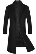 APTRO Men's Luxury Full Length Wool Trench Coat 2XL Long Wool Overcoat Winter