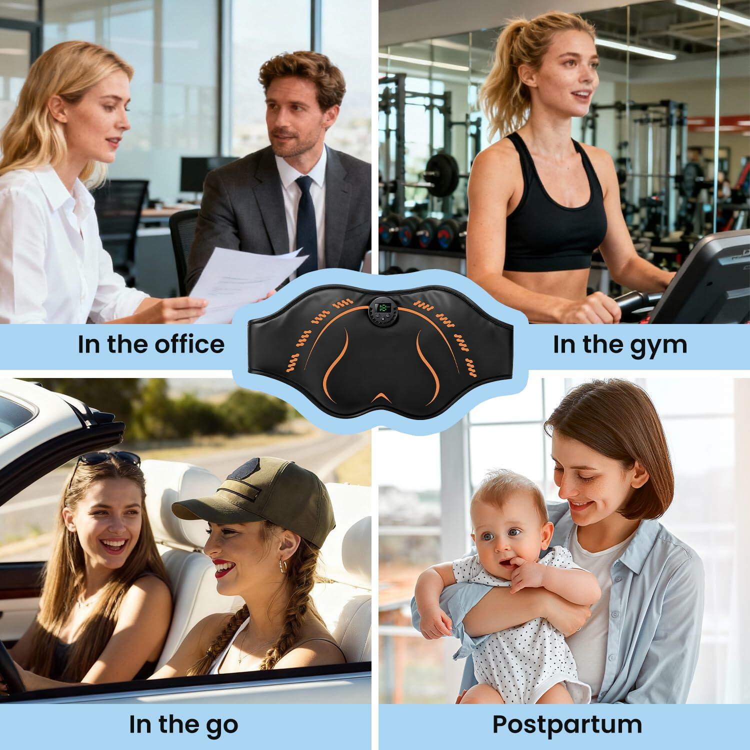 Hip Trainer Glute Abs Stimulator Belt, Butt Lifting Machine & Muscle Toner,