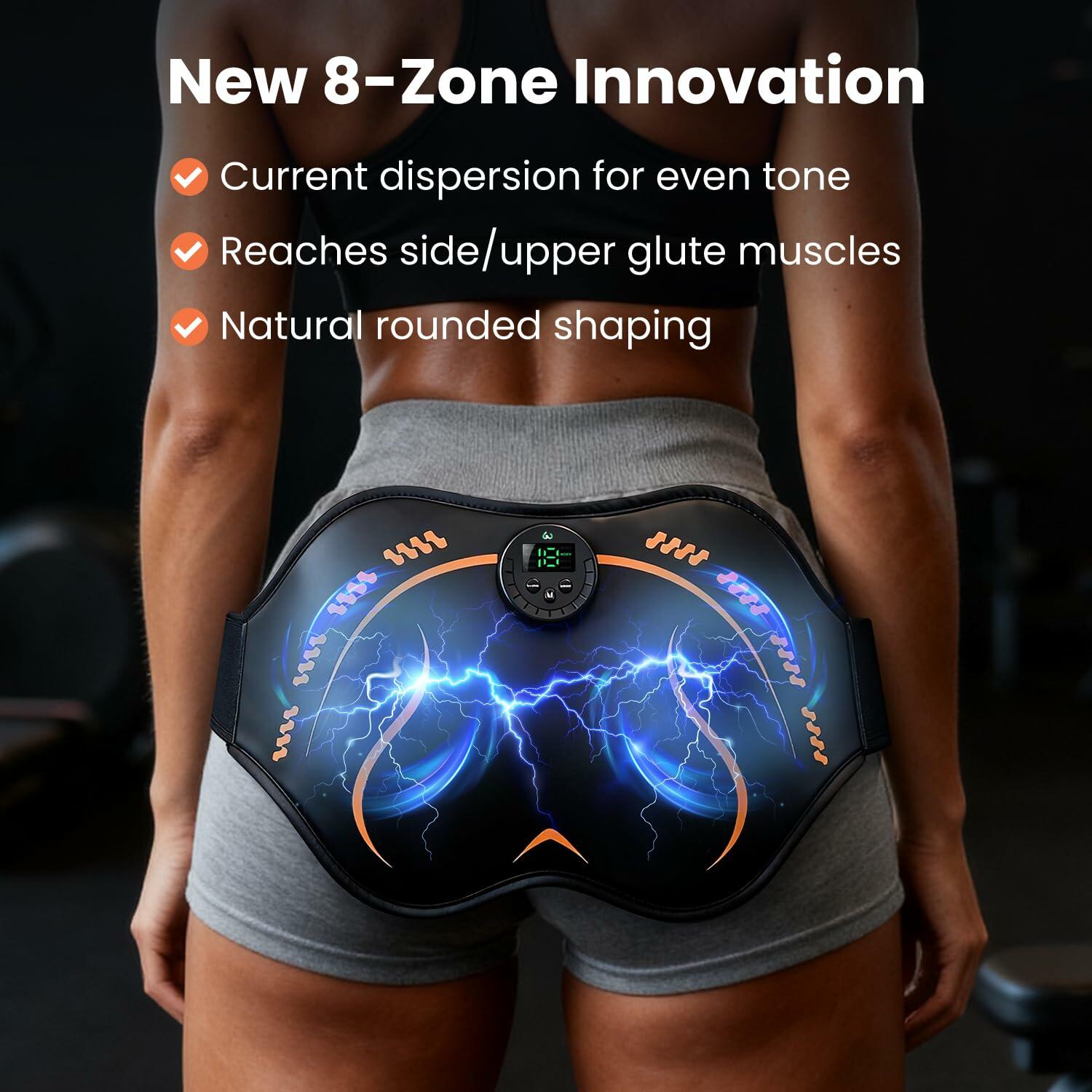 Hip Trainer Glute Abs Stimulator Belt, Butt Lifting Machine & Muscle Toner,