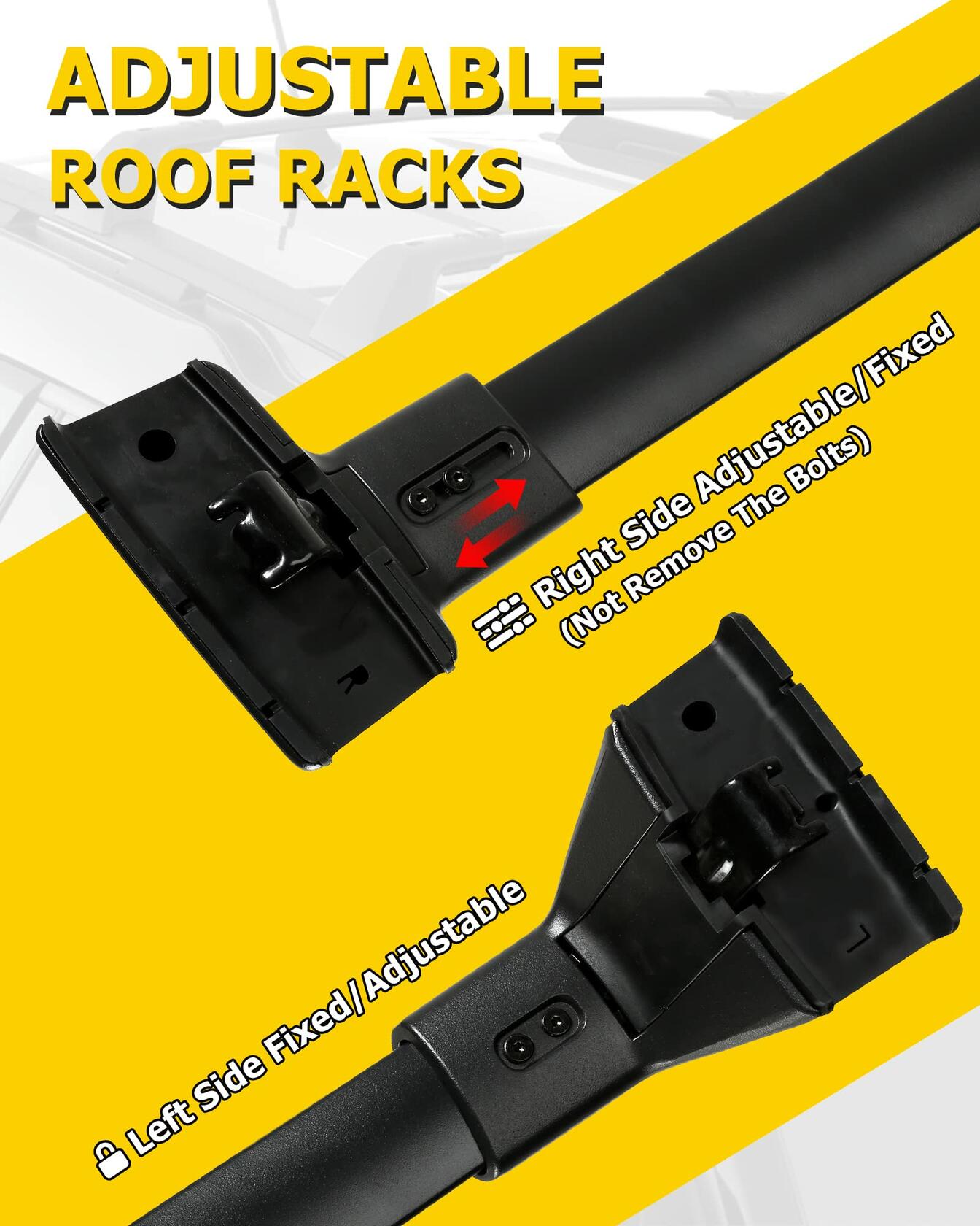 AUXMART Roof Rack Crossbars Fit for Ford Explorer 2020 2021 2022 2023 with Side