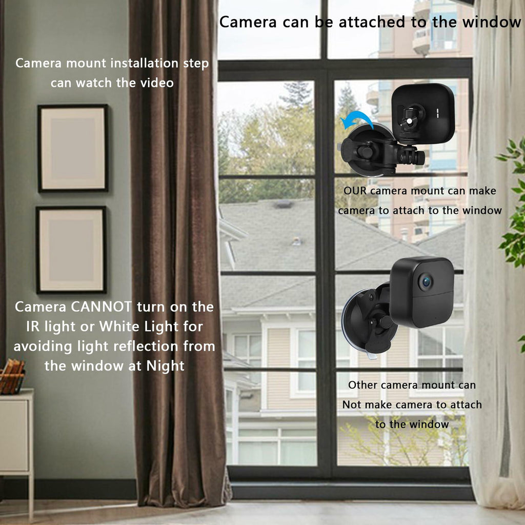 Suction Cup Mount Compatible with Blink Outdoor 4, 3, 2K+, Blink Mini 2K+