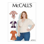 McCall's M7810E5 Women's Loose-Fitting Pleated Top Sewing Patterns, Sizes 14-22