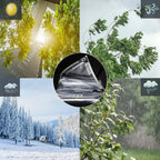 GQZGGXX 10' X 10' Outdoor Clear Tarp Curtain Waterproof Wind-Proof 0.35mm