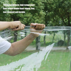GQZGGXX 10' X 10' Outdoor Clear Tarp Curtain Waterproof Wind-Proof 0.35mm