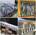 GQZGGXX 10' X 10' Outdoor Clear Tarp Curtain Waterproof Wind-Proof 0.35mm