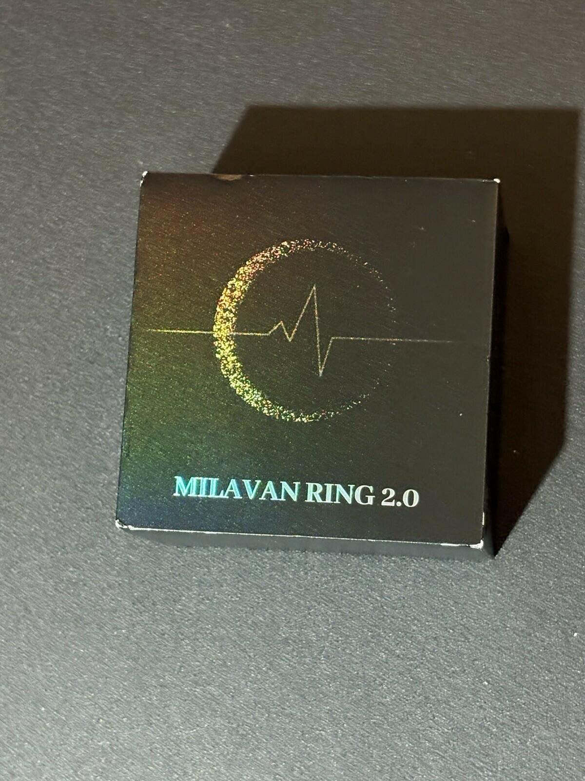 Milavan Ring 2.0 Smart Ring Fitness Tracker Size 9 BLACK