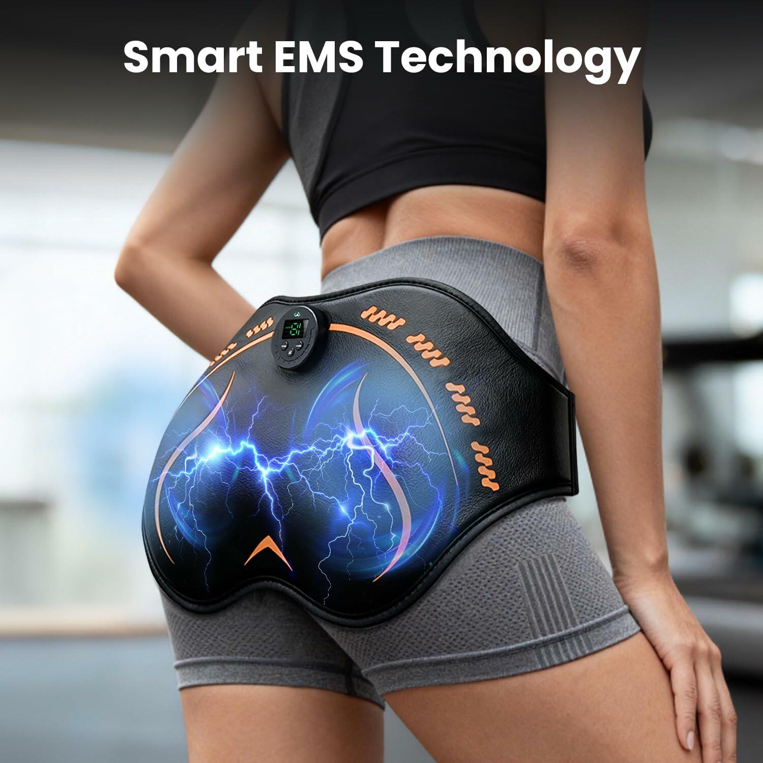 Hip Trainer Glute Abs Stimulator Belt, Butt Lifting Machine & Muscle Toner,