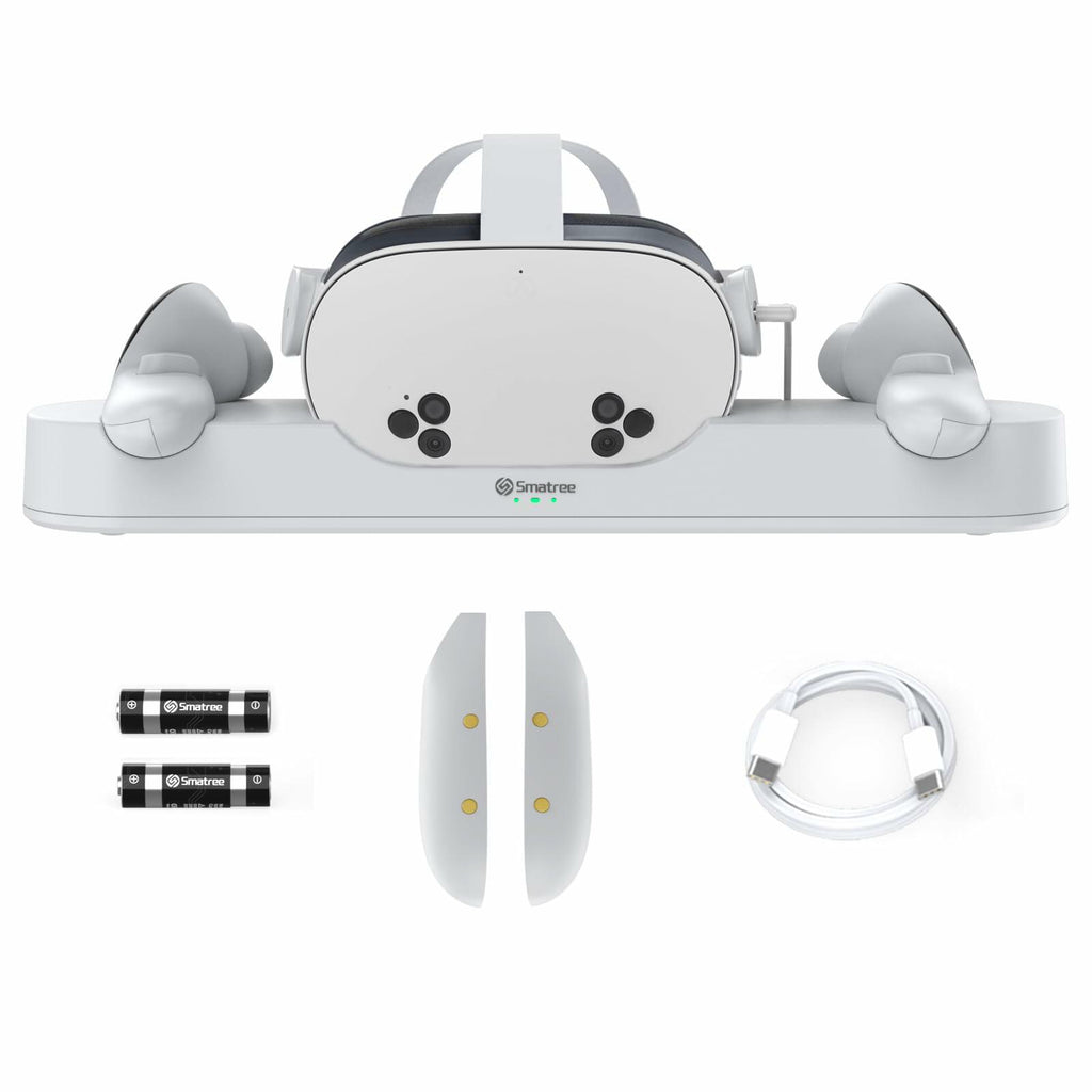 Smatree Charging Dock Compatible for Meta Quest 3S/Quest 3,Charge Controllers