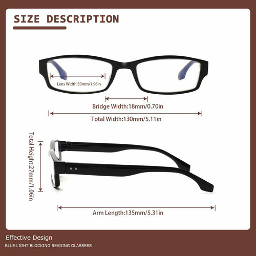 6 Pack JOSCHOO Computer Reading Glasses for Women and Men with Comfortable