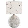 Collective Design L13867DSAM Rattan, Natural with Wash, White, Seagull Print