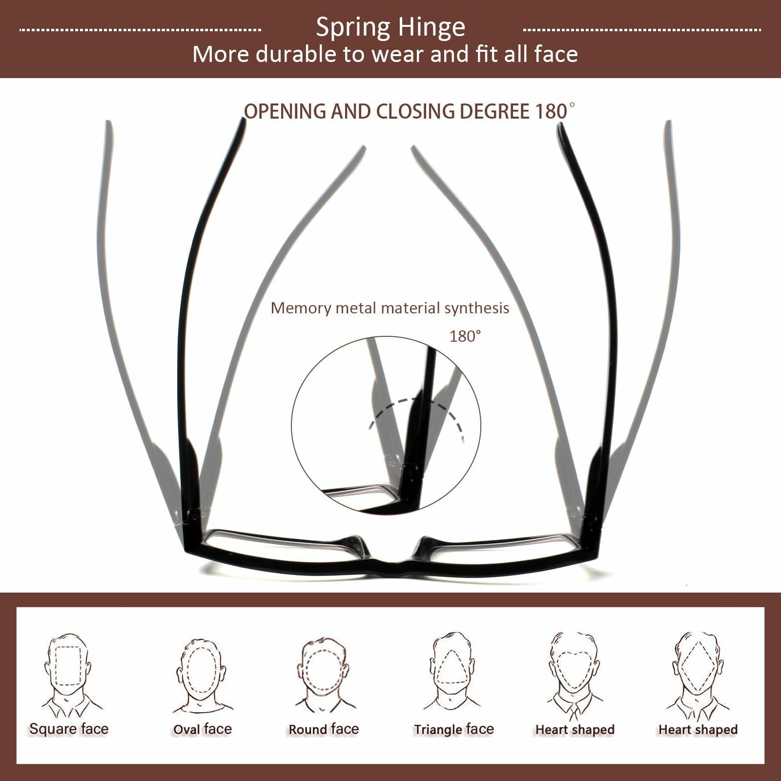 6 Pack JOSCHOO Computer Reading Glasses for Women and Men with Comfortable