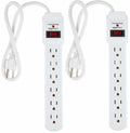 Amazon Basics Surge Protector Power Strip, 6-Outlet with 200J Protection, 2ft