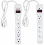 Amazon Basics Surge Protector Power Strip, 6-Outlet with 200J Protection, 2ft