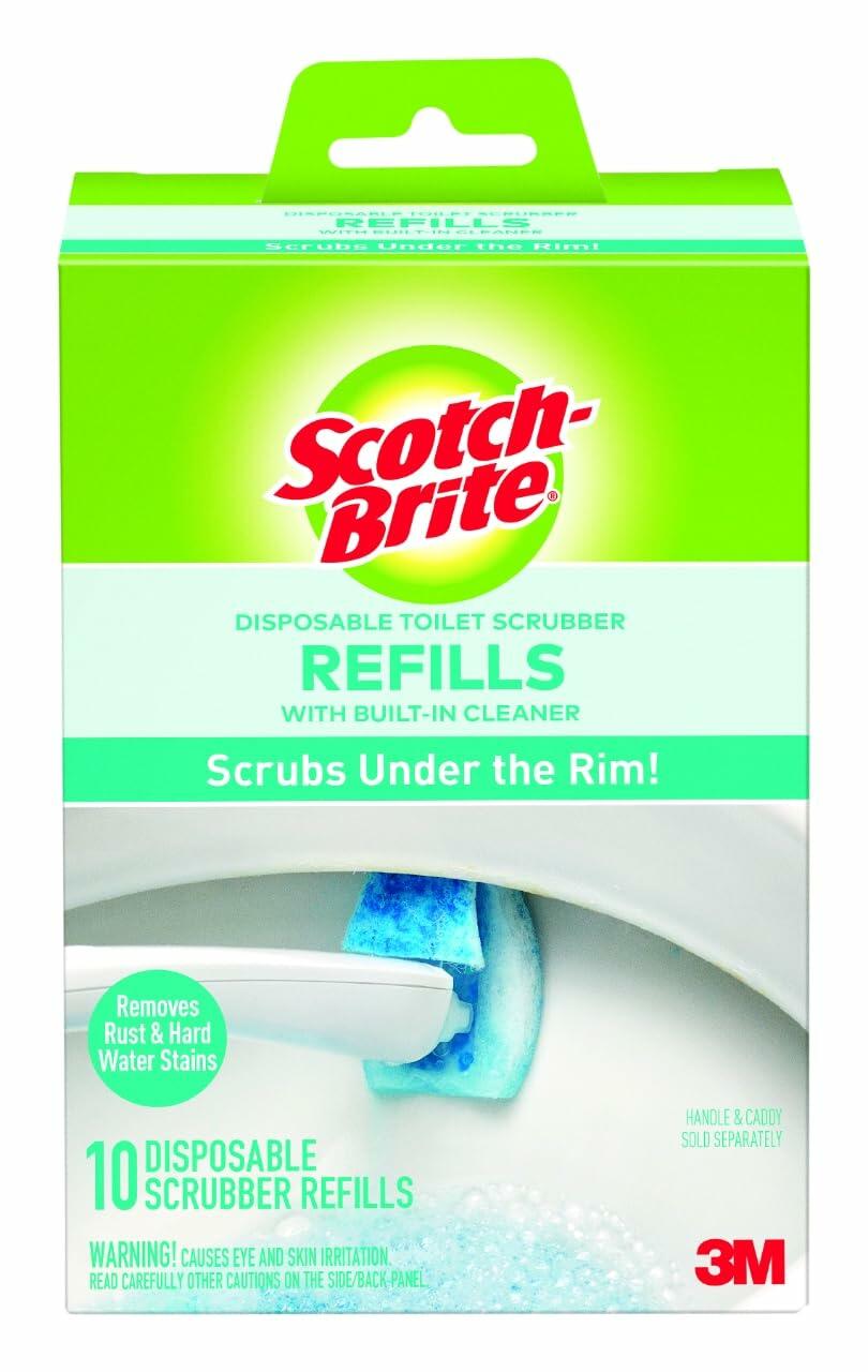 10 Count Scotch-Brite Disposable Toilet Scrubber Refills, Removes Rust & Hard