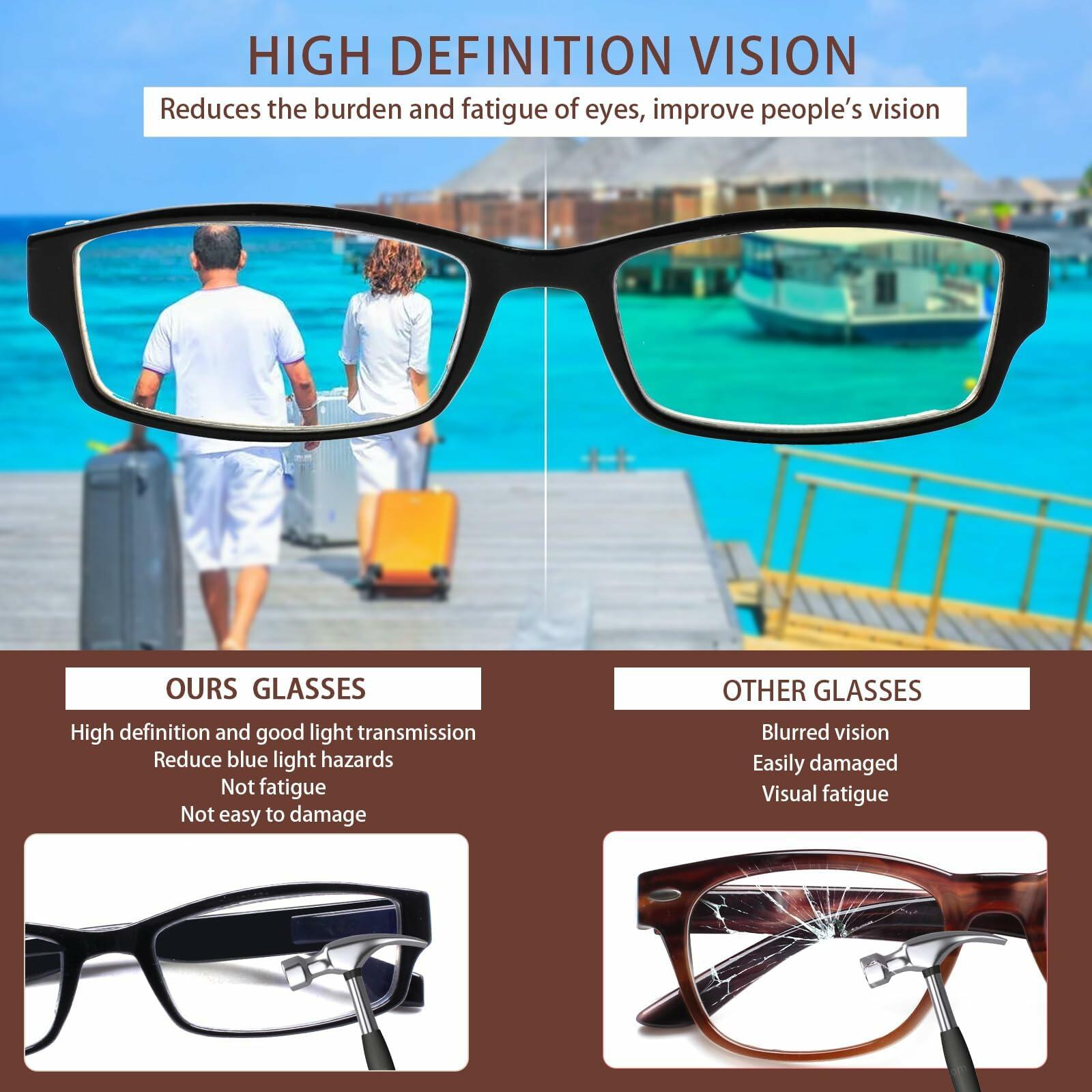 6 Pack JOSCHOO Computer Reading Glasses for Women and Men with Comfortable