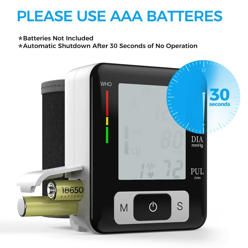 MMIZOO Digital Blood Pressure Monitors with Wristband for Home Use