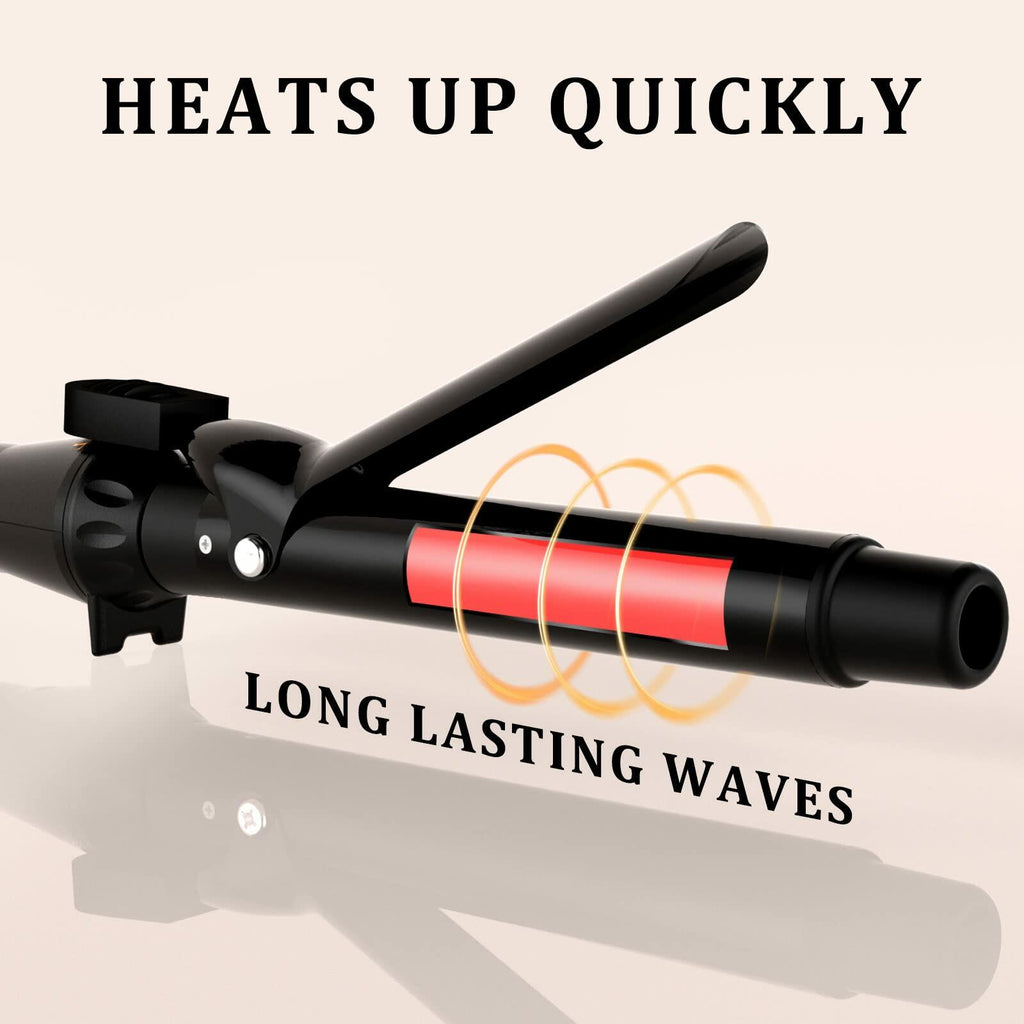 MAXT Curling Irons 1 in Waver Curling Wand Ceramic Tourmaline Hair Curler Dual