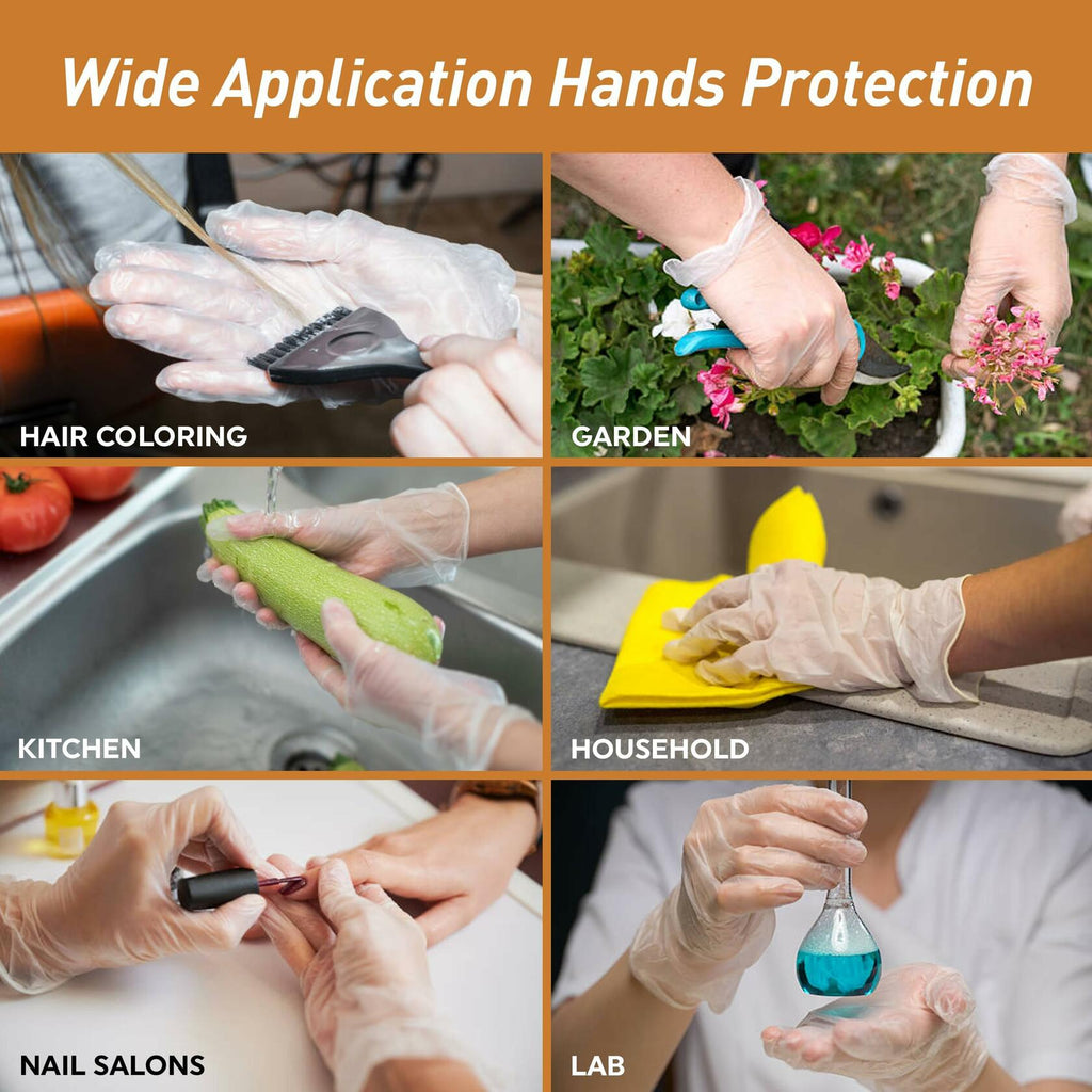 5 Packs of 100 MedPride General Purpose Powder-Free Vinyl Gloves, Small