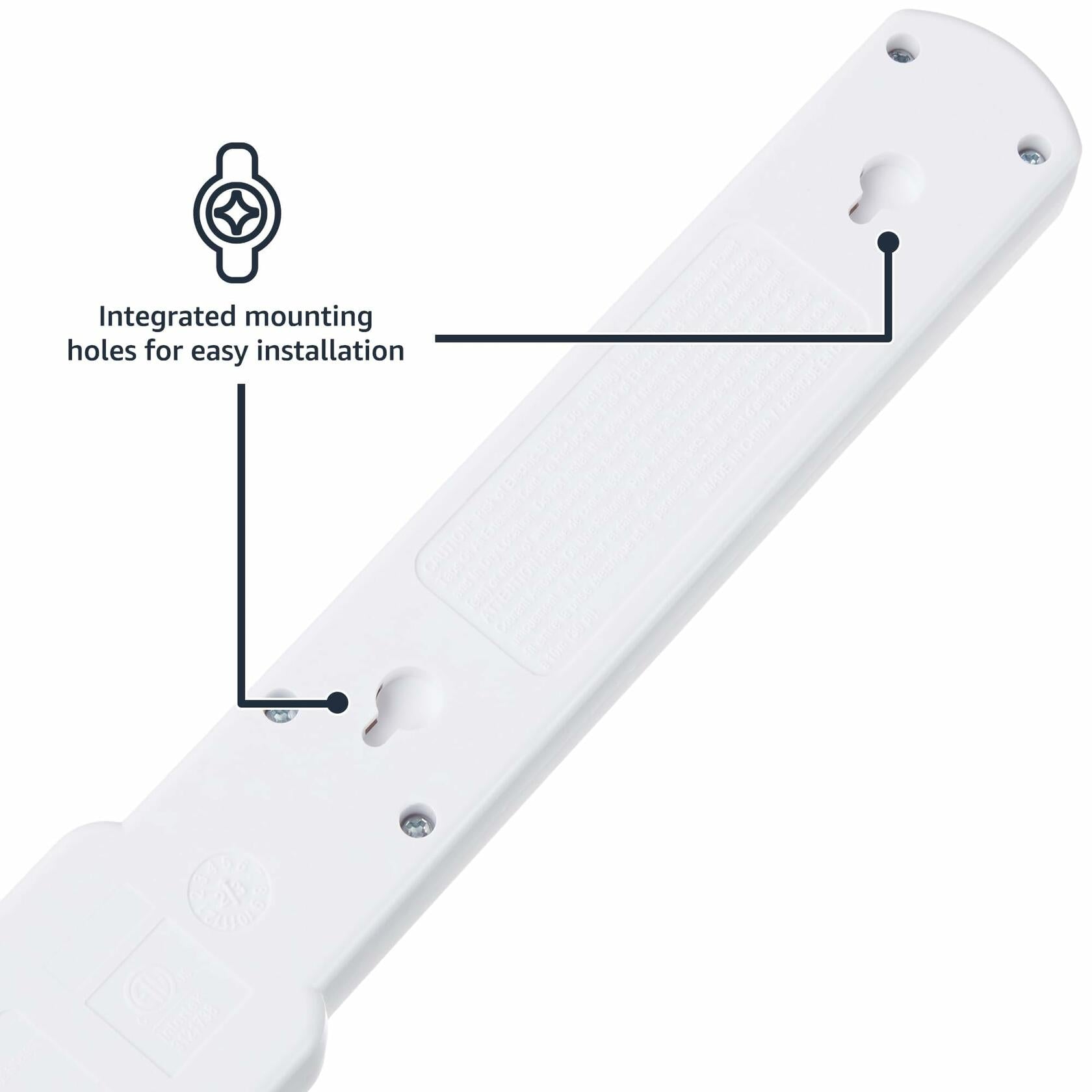Amazon Basics Surge Protector Power Strip, 6-Outlet with 200J Protection, 2ft