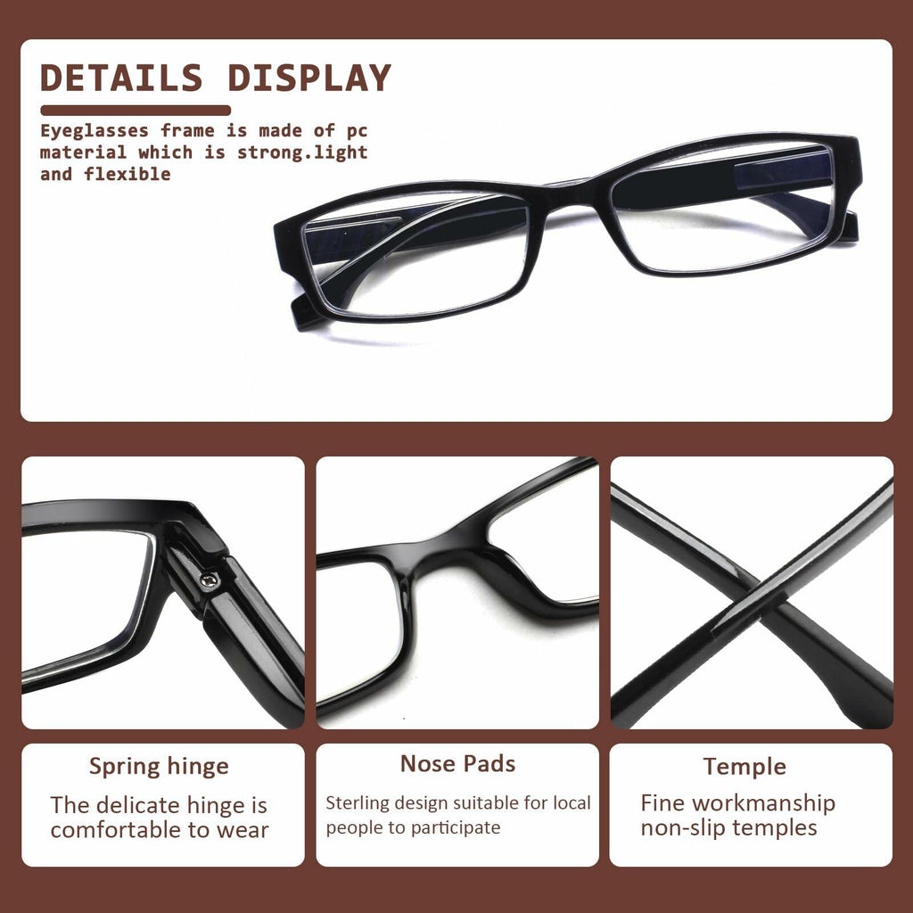 6 Pack JOSCHOO Computer Reading Glasses for Women and Men with Comfortable