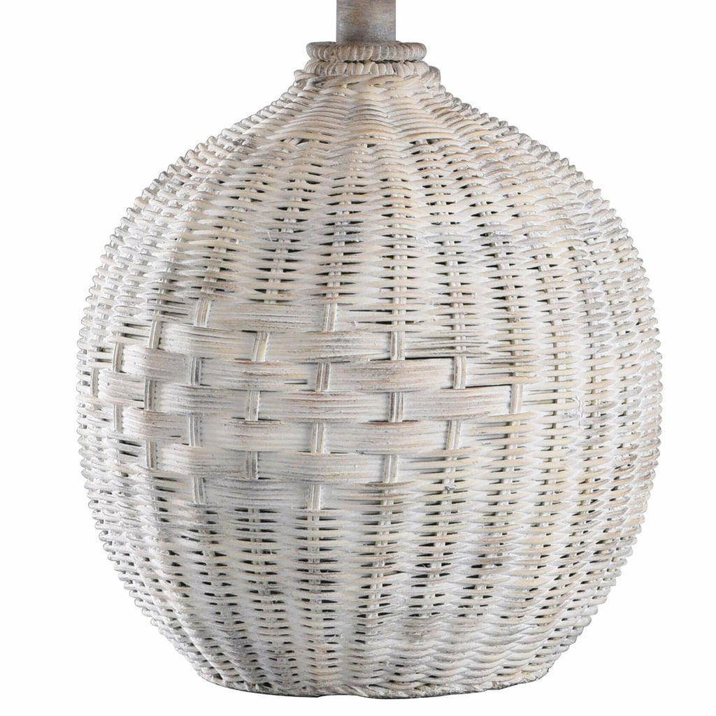 Collective Design L13867DSAM Rattan, Natural with Wash, White, Seagull Print