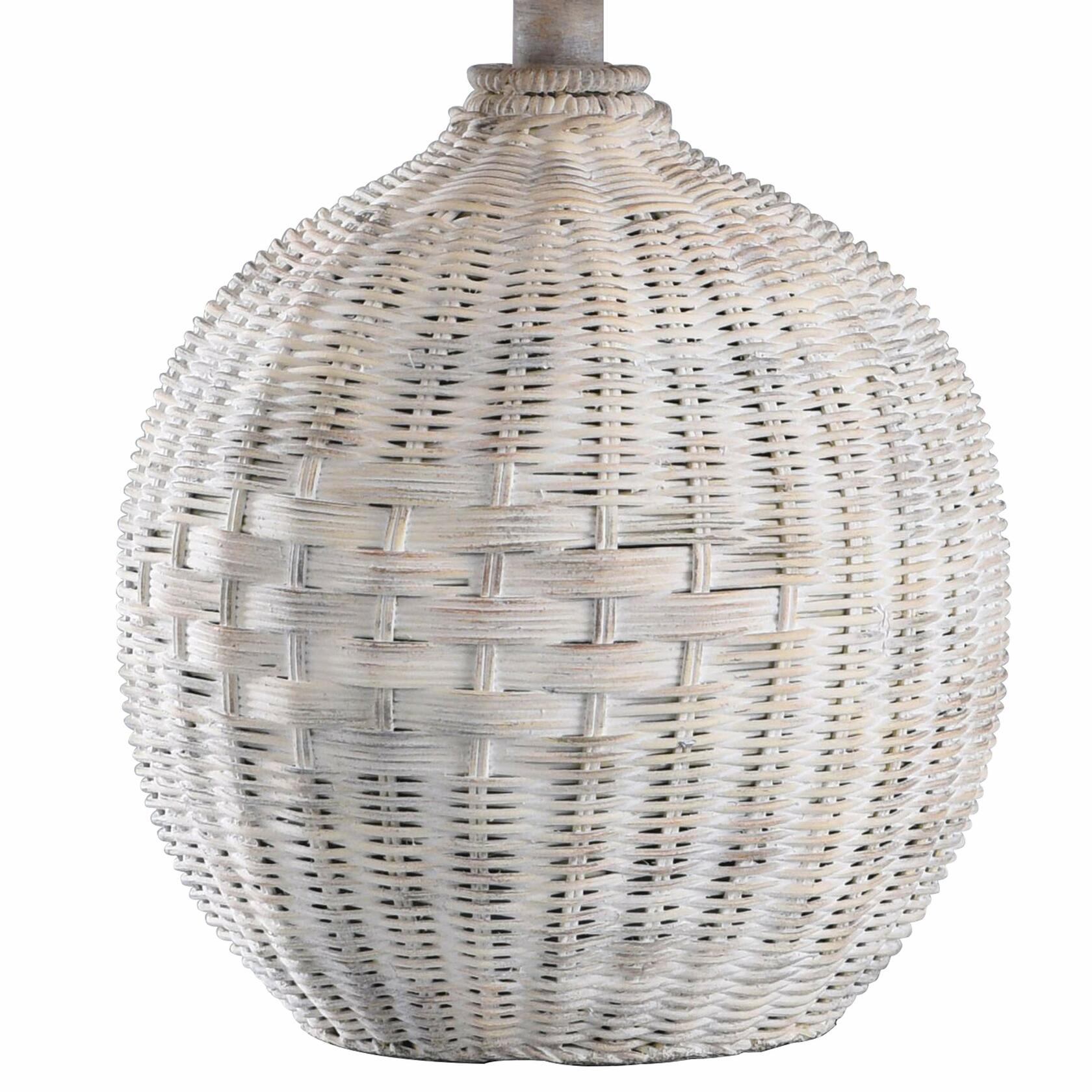 Collective Design L13867DSAM Rattan, Natural with Wash, White, Seagull Print