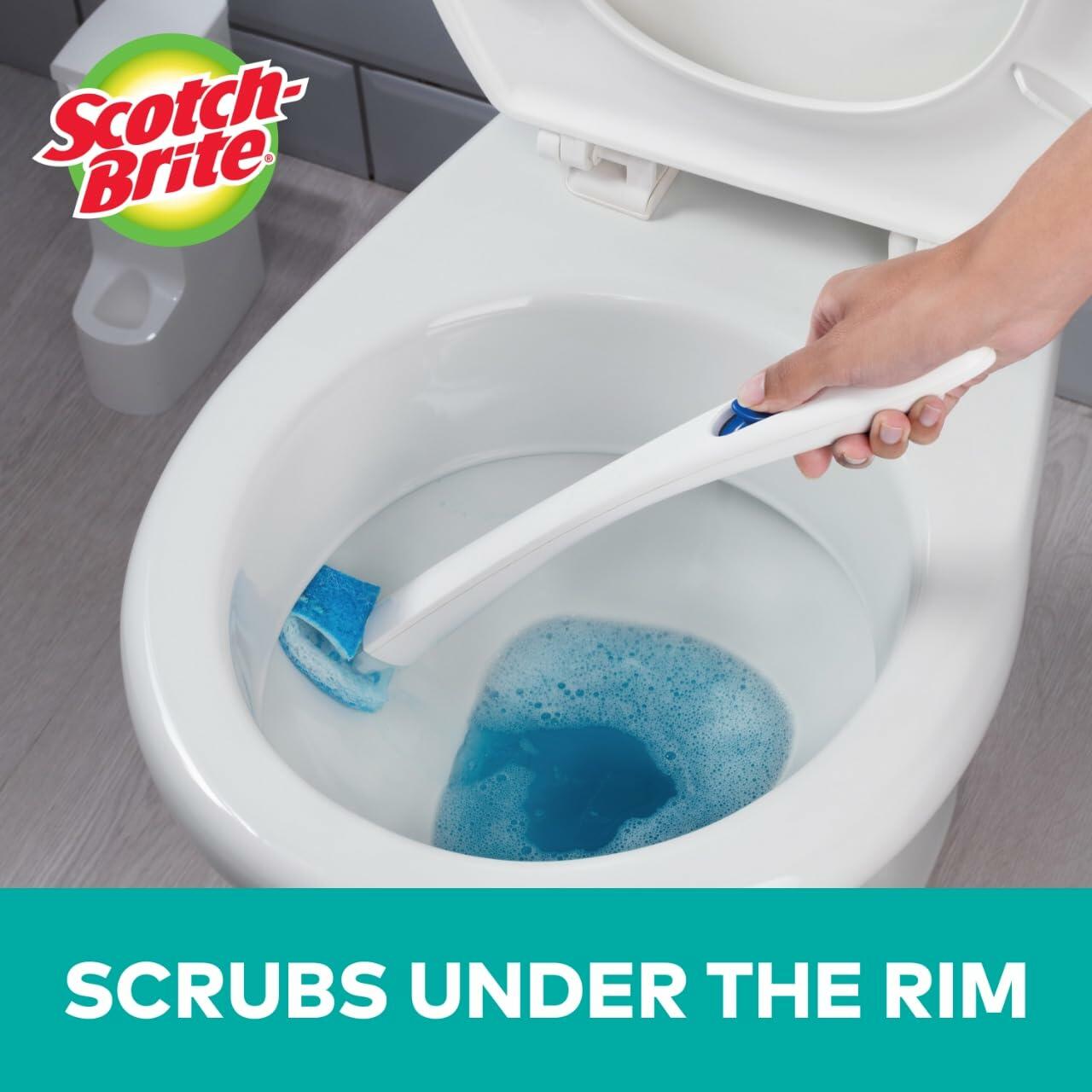10 Count Scotch-Brite Disposable Toilet Scrubber Refills, Removes Rust & Hard