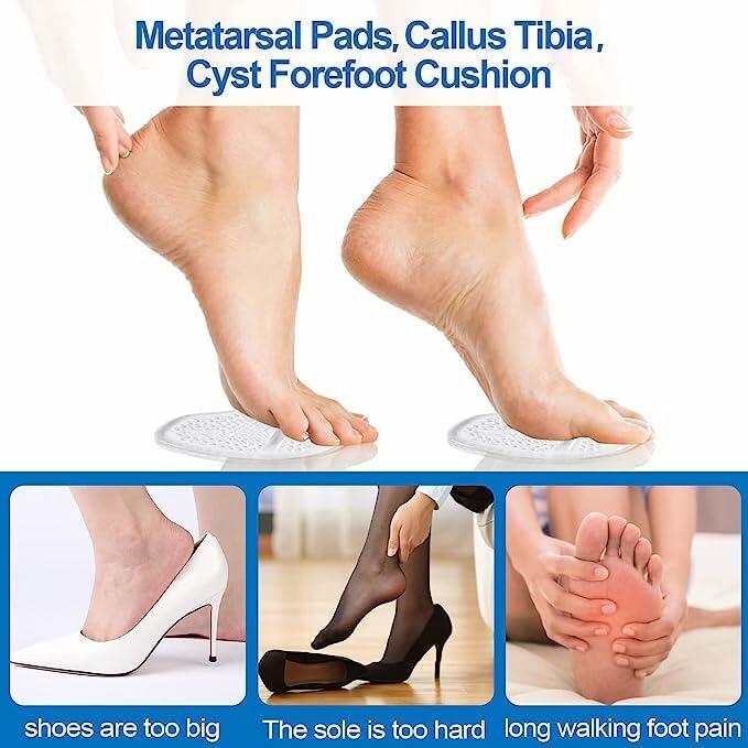 6 Pairs Heel Pads for Women - Non-Slip & Pain-Relief, Breathable Heel Grips &