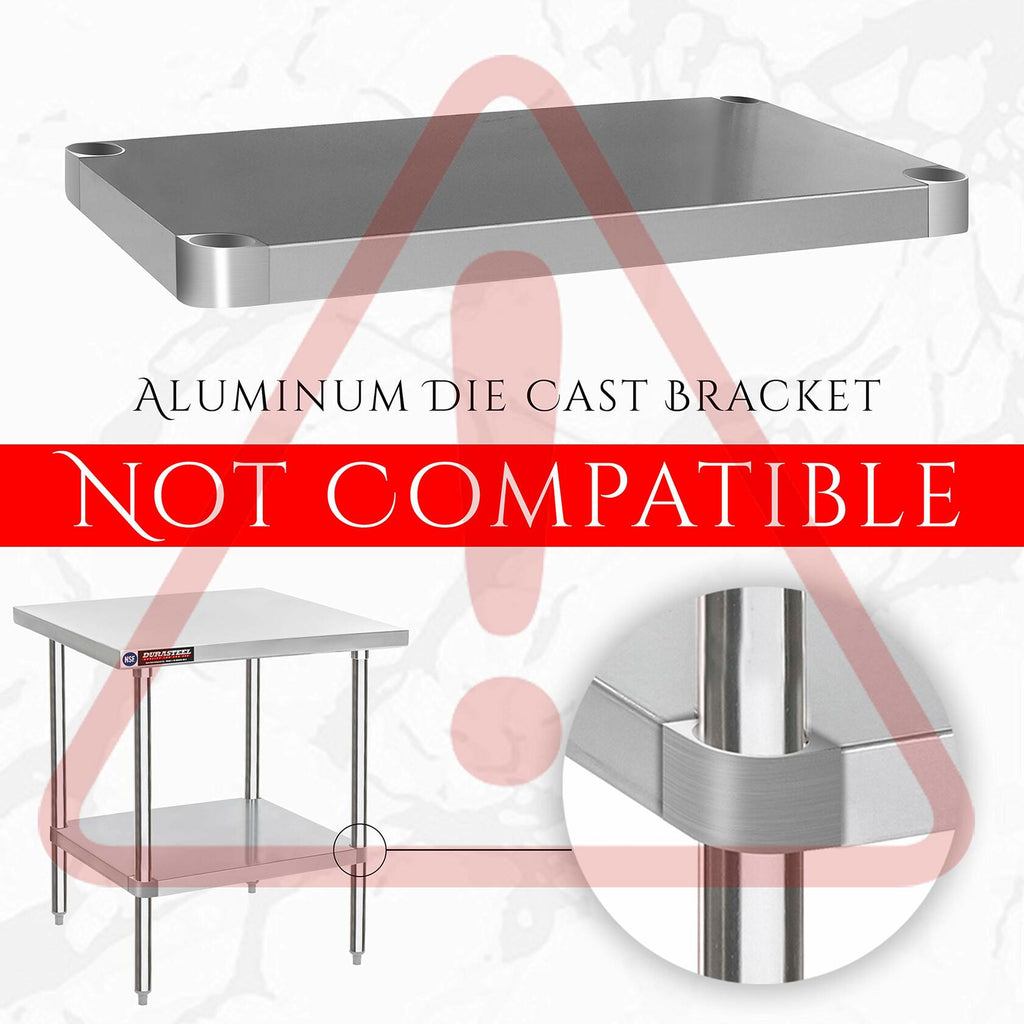 DuraSteel Galvanized Under Shelf for Work Tables 30" x 36"  Extra Adjustable