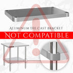 DuraSteel Galvanized Under Shelf for Work Tables 30" x 36"  Extra Adjustable