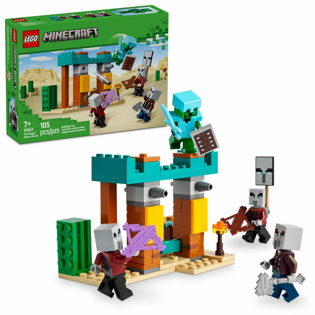 LEGO Minecraft The Illager Desert Patrol Toy Figures and Playset - Building