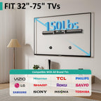 No Stud TV Wall Mount Bracket for 32-75 inch TVs, Sturdy No Drill Drywall TV