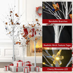 Lamerge Lighted Tree Set of 3,Christmas Tree 4Ft,5Ft and 6Ft with LED Lights,