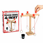 Buzzed 4-Way Hook & Ring Drinking Game for A Bachelor Party, Fun Social Drinking
